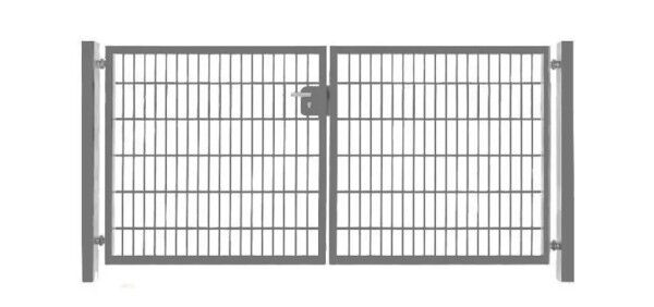 Einfahrtstor / Gartentor Basic-Line (2-flügelig) symmetrisch ; Verzinkt ; Breite 250 cm x Höhe 100cm