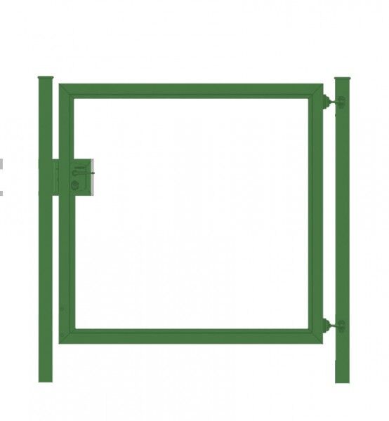 Gartentor / Zauntür Premium für waagerechte Holzfüllung; grün; Breite 100 cm x Höhe 100 cm (neues Modell)