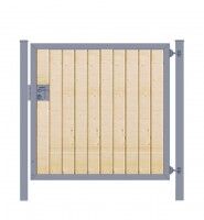 Gartentor Premium Line (1-flg.) mit Holzfüllung senkrecht Anthrazit B: 100 cm x H: 100 cm Gartentor Premium Line (1-flg.) mit Holzfüllung senkrecht Anthrazit B: 100 cm x H: 100 cm