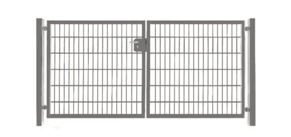 Einfahrtstor / Gartentor Basic-Line (2-flügelig) symmetrisch ; Verzinkt ; Breite 300 cm x Höhe 120cm