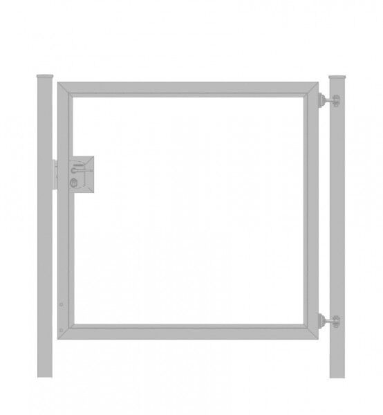 Gartentor / Zauntür Premium für waagerechte Holzfüllung; verzinkt; Breite 125 cm x Höhe 100 cm (neues Modell)