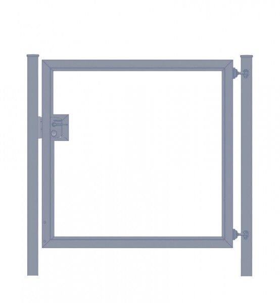 Gartentor / Zauntür Premium für waagerechte Holzfüllung; anthrazit; Breite 125 cm x Höhe 140 cm (neues Modell)