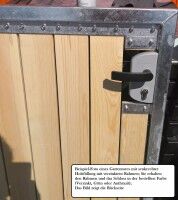 Vorschau: Einfahrtstor Premium (2-flügelig) mit Holzfüllung waagerecht; symmetrisch; verzinkt; B:500 cm H:100 cm Vorschau: Einfahrtstor Premium (2-flügelig) mit Holzfüllung waagerecht; symmetrisch; verzinkt; B:500 cm H:100 cm