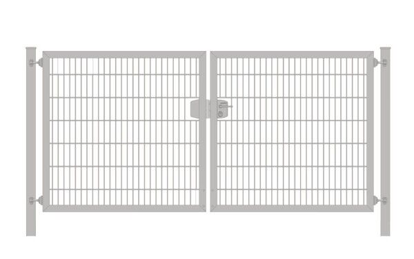 Einfahrtstor / Gartentor (2-flügelig) Classic 6/5/6 ; symmetrisch; Verzinkt ; Breite 200 cm x Höhe 100 cm