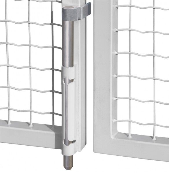 Einfahrtstor Premium (2-flügelig) mit Holzfüllung waagerecht; symmetrisch; verzinkt; B:500 cm H:100 cm