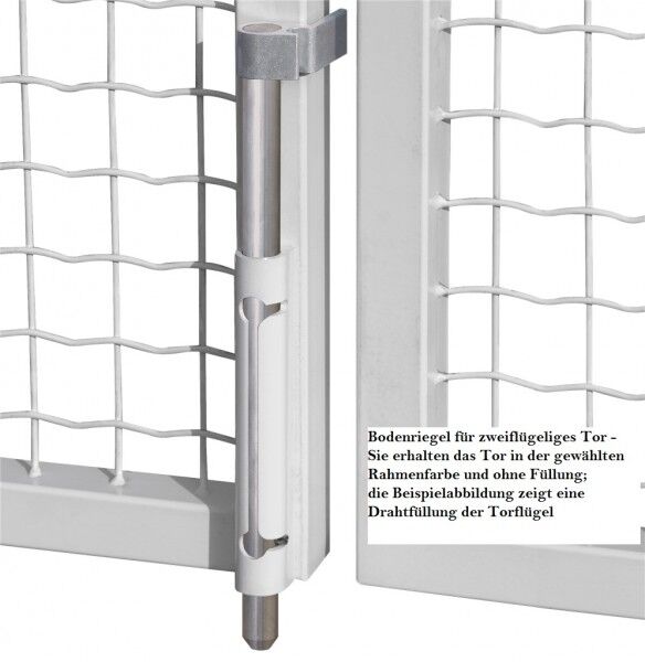 Einfahrtstor / Gartentor Premium (2-flügelig) symmetrisch für senkrechte Holzfüllung; verzinkt; Breite 500 cm x Höhe 100 cm (neues Modell)